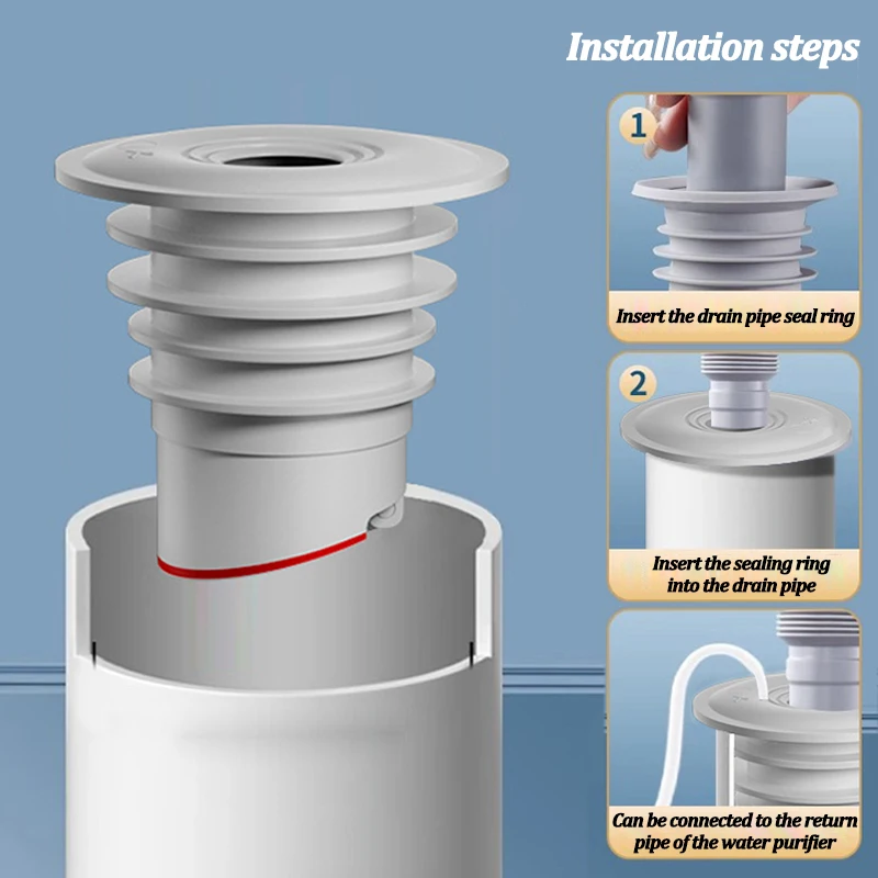 Silicone Bathroom Sewer Seal R - Drain Pipe Clip บทวิจารณ์และราคา