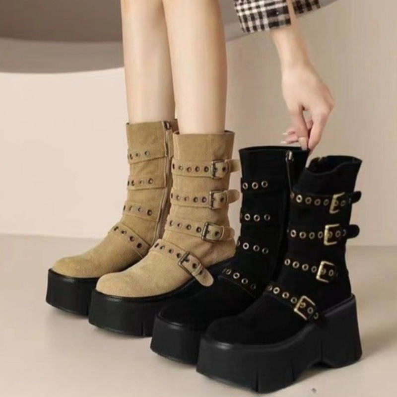Super High Heel Retro Mid-Tube - Pipe Bending Spring บทวิจารณ์และราคา