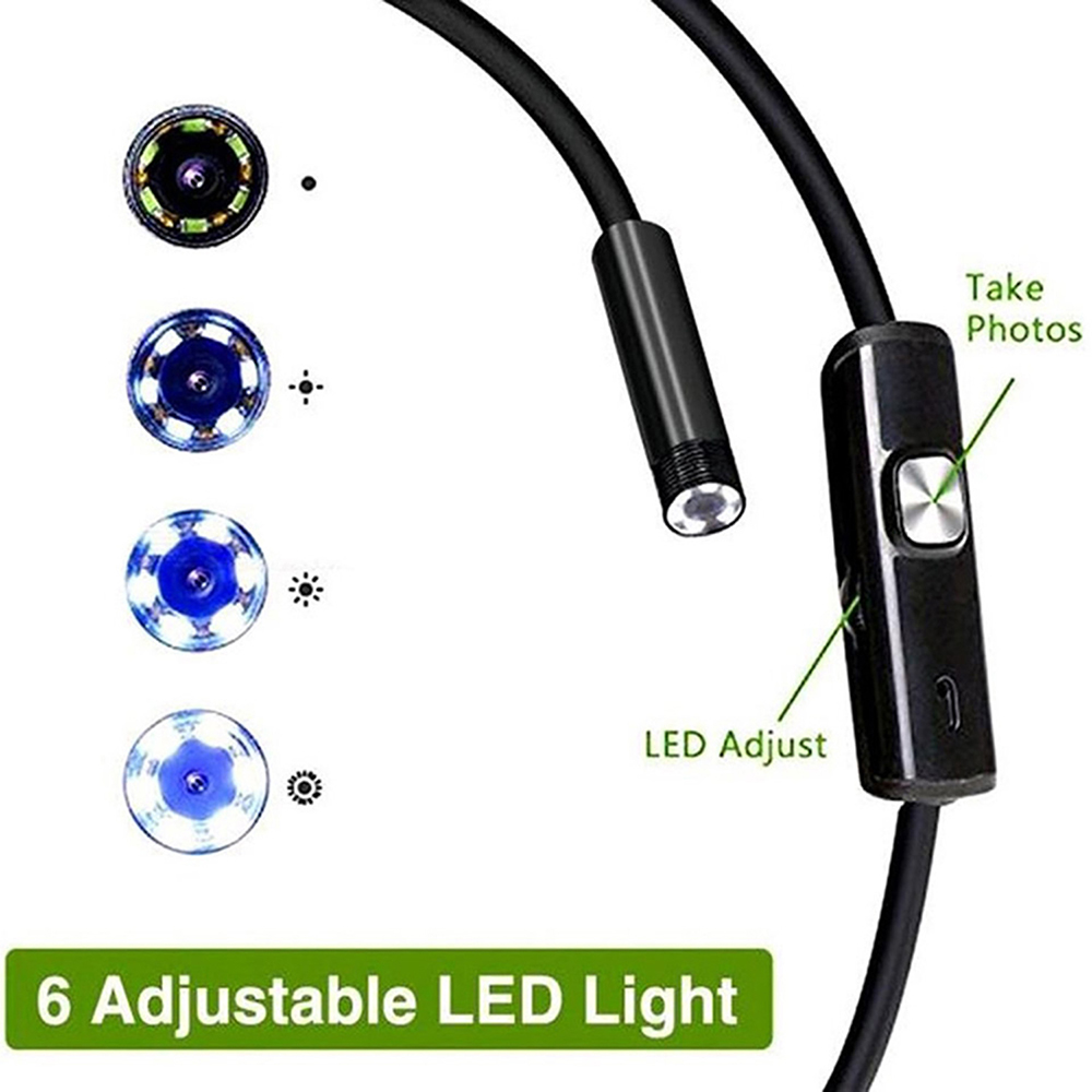 6 LED Light 7mm 1M  Endoscope  - Drain Snake Flexible บทวิจารณ์และราคา