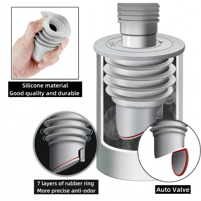 Silicone Sink Stopper Sewer Pi - Drain Pipe Clip บทวิจารณ์และราคา
