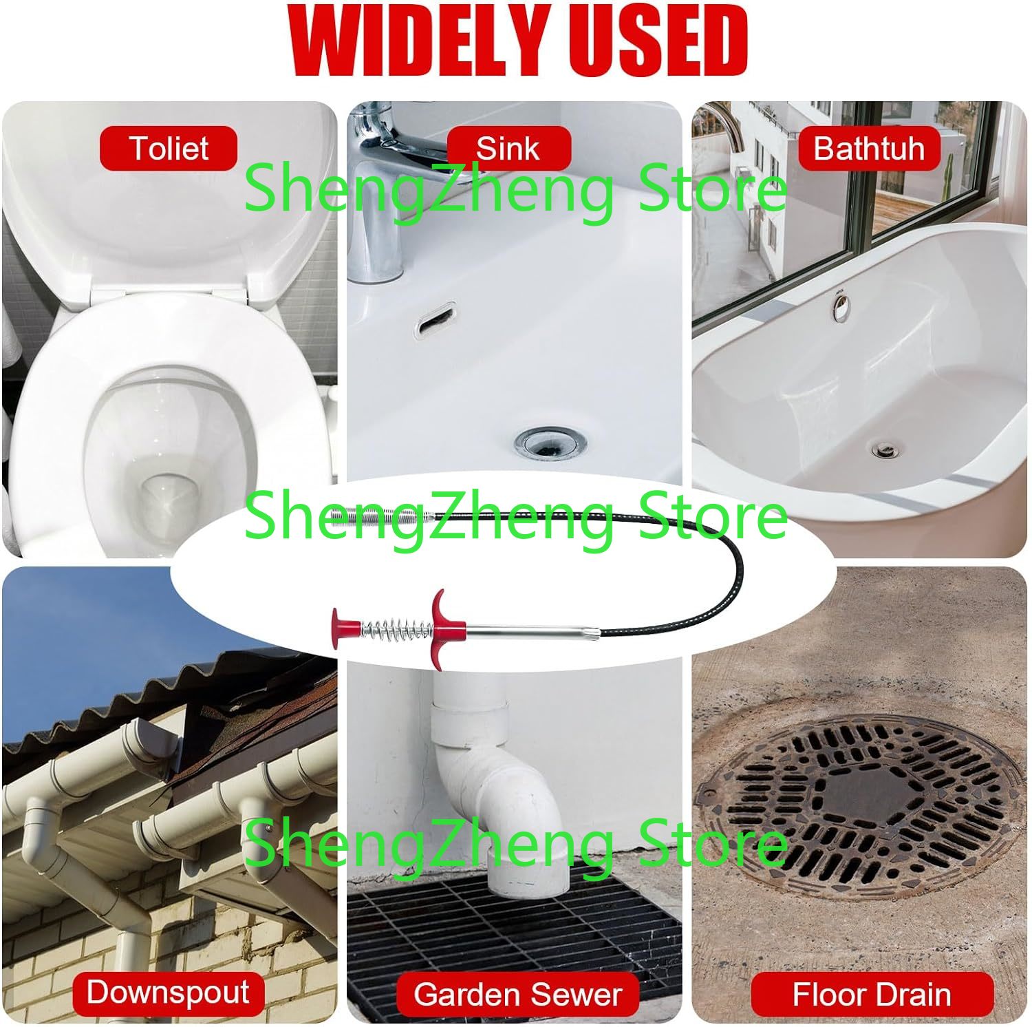 1Pcs Drain Snake Hair Drain Cl - Drain Snake Flexible บทวิจารณ์และราคา