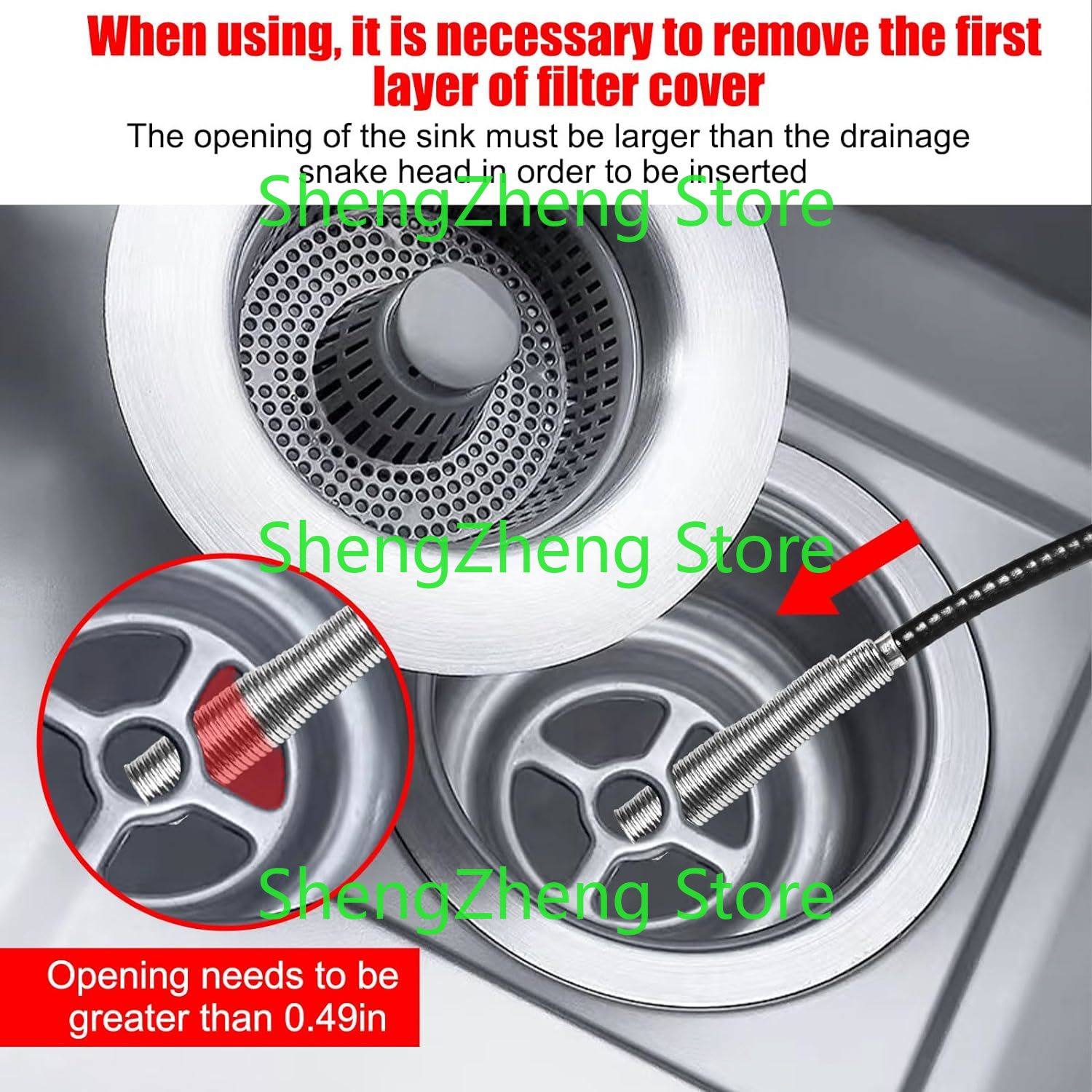1Pcs Drain Snake Hair Drain Cl - Drain Snake Flexible บทวิจารณ์และราคา