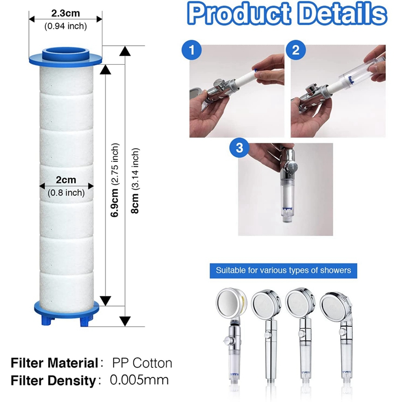 10Pcs  8x2.4cm Bathroom Shower - Shower Valve Cartridge บทวิจารณ์และราคา