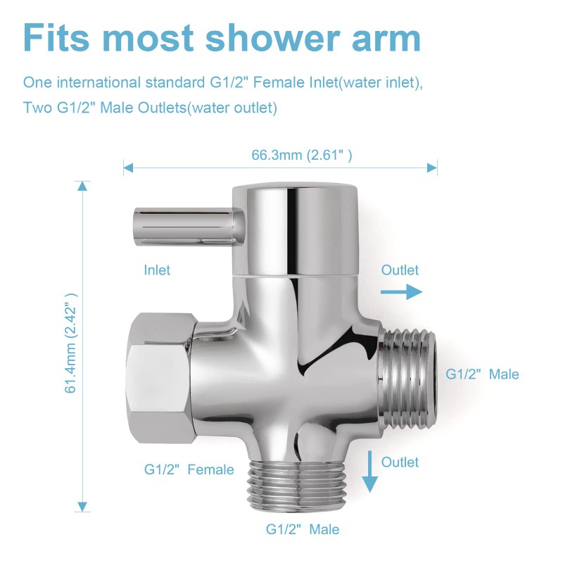 Brass Metal 3 Way Shower Head  - Shower Valve Cartridge บทวิจารณ์และราคา