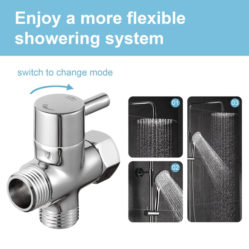 Brass Metal 3 Way Shower Head  - Shower Valve Cartridge บทวิจารณ์และราคา