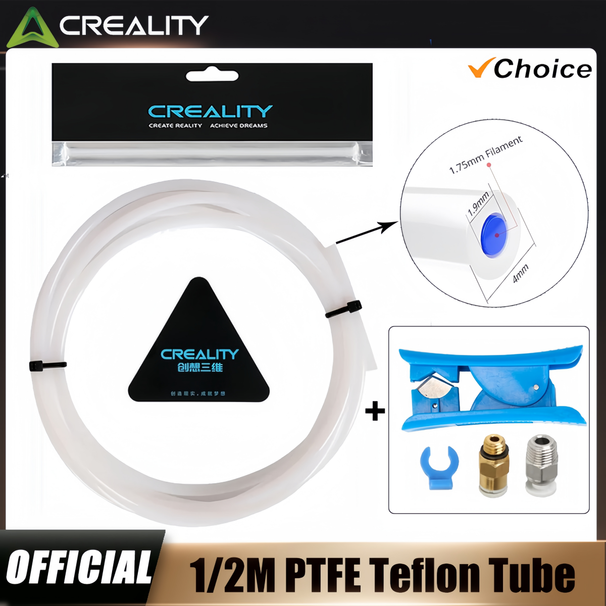 Creality 3D Printer PTFE Tube， - Ptfe Tape Thread บทวิจารณ์และราคา
