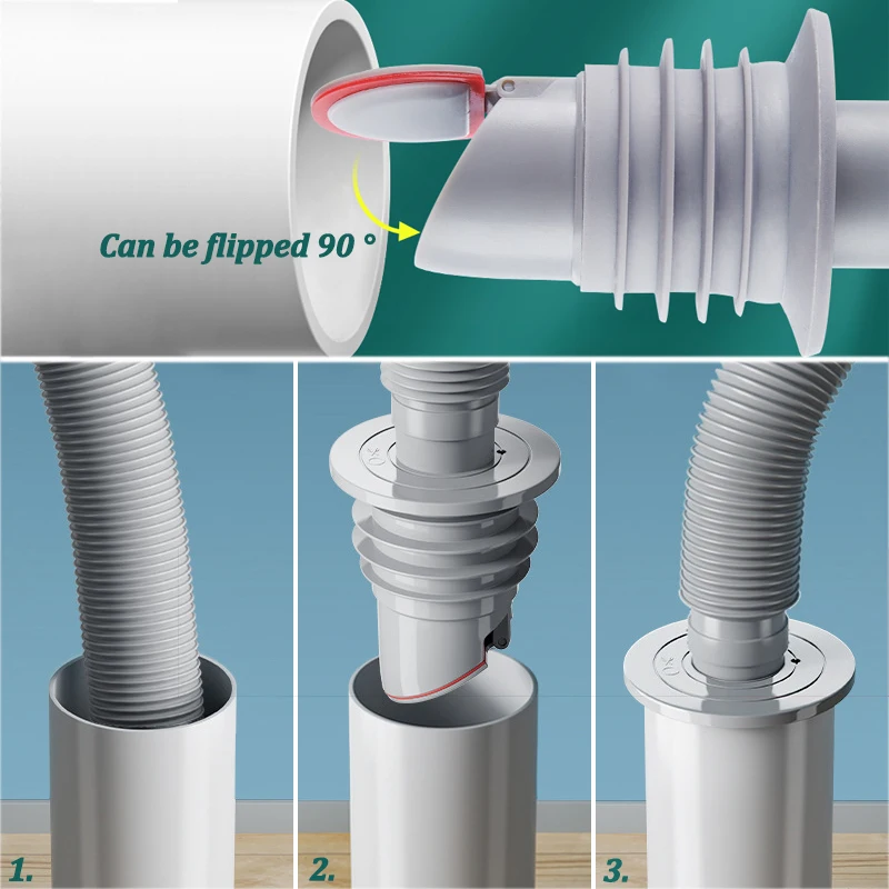 Silicone Bathroom Sewer Seal R - Drain Pipe Clip บทวิจารณ์และราคา