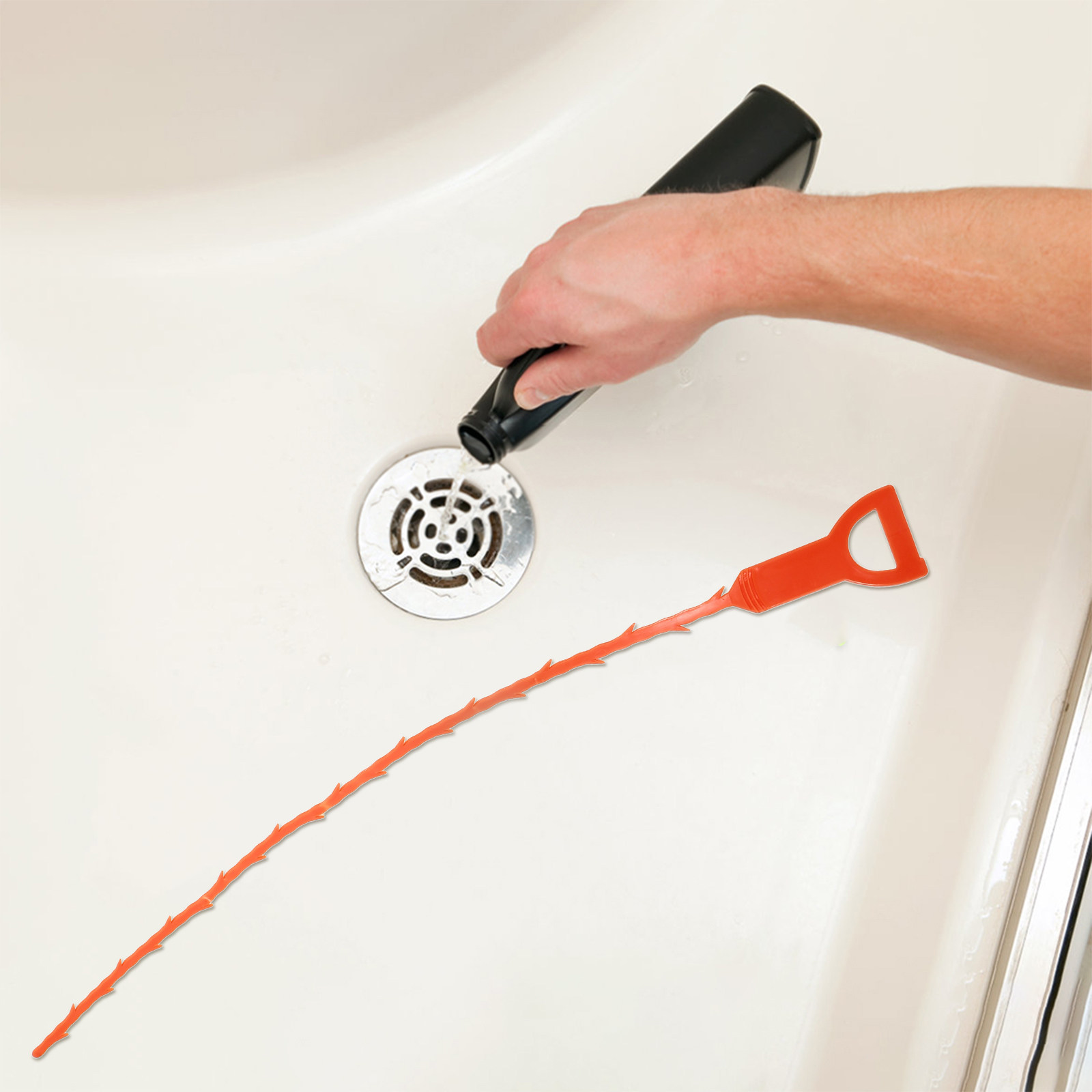 3Pcs ABS Drain Clog Remover To - Drain Snake Flexible บทวิจารณ์และราคา